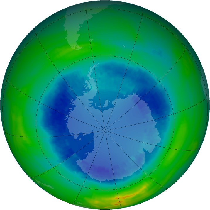 Ozone Map 1991-08-27